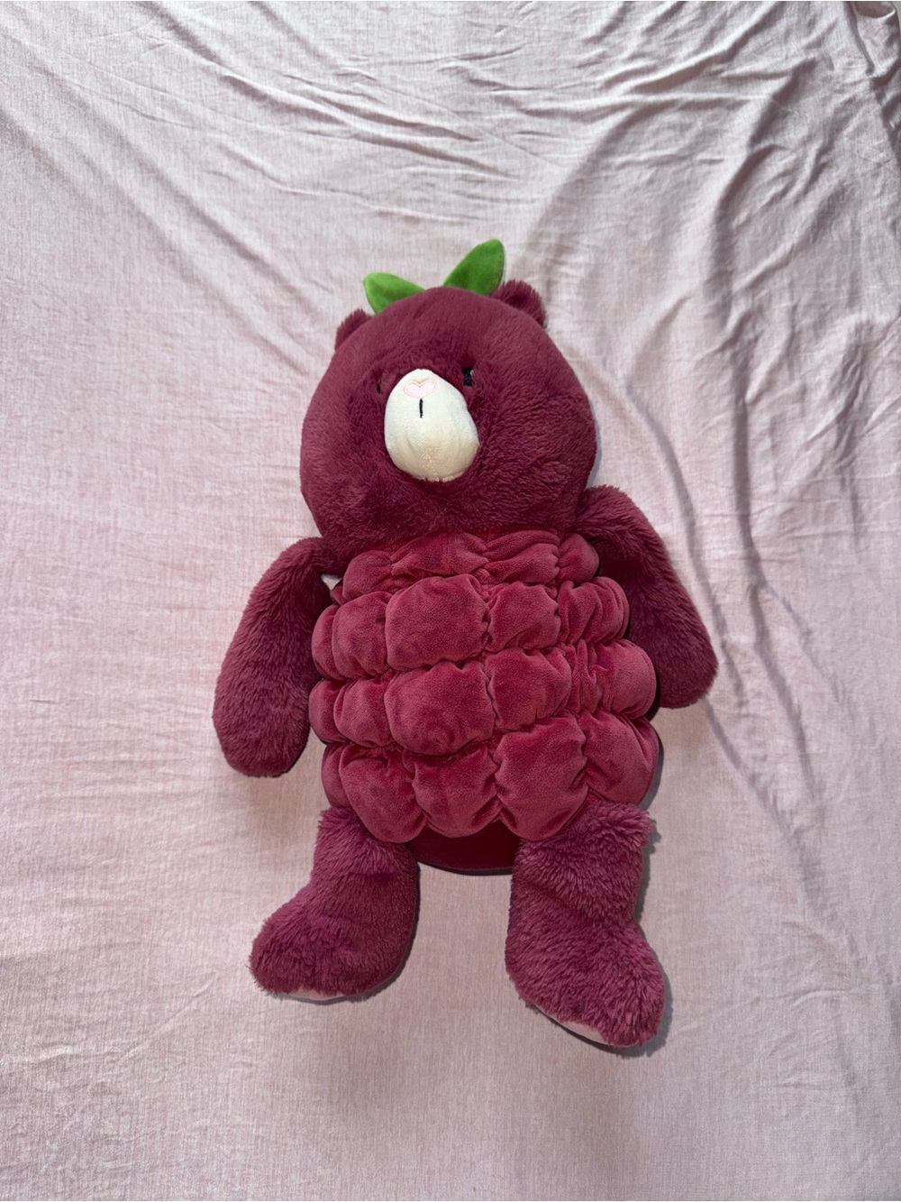 Plush Berry Bear Stuffed Animal - Deep Burgundy